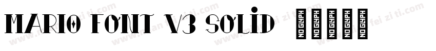 MARIO Font v3 Solid字体转换